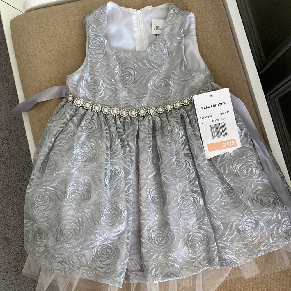 Silver toddler dress